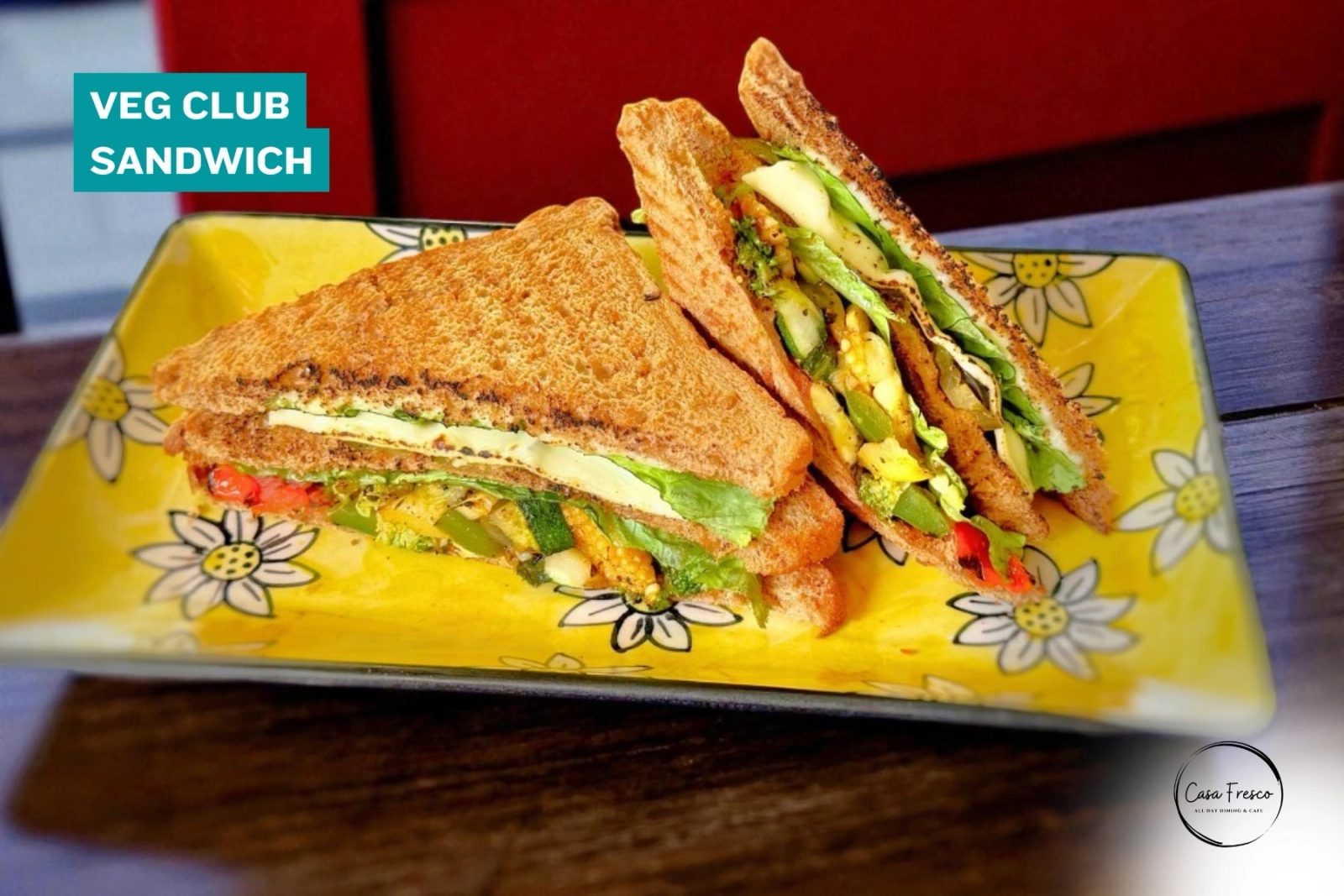 Vegetable Club Sandwich