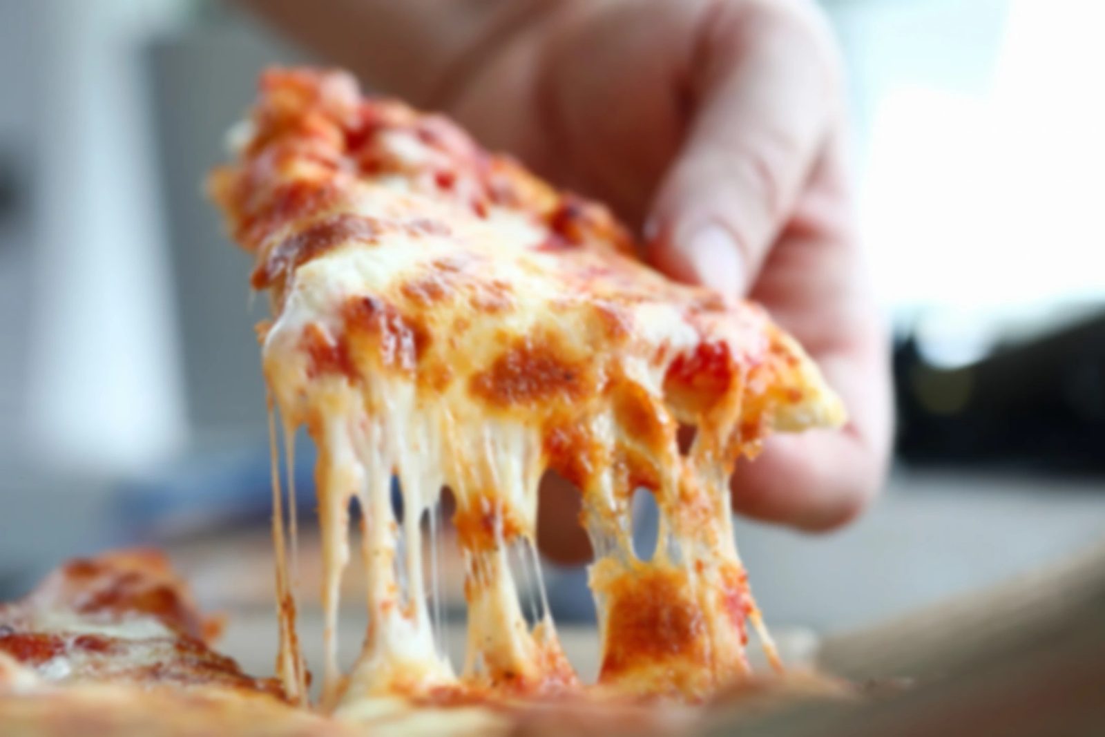 Handmade thin-crust pizza
